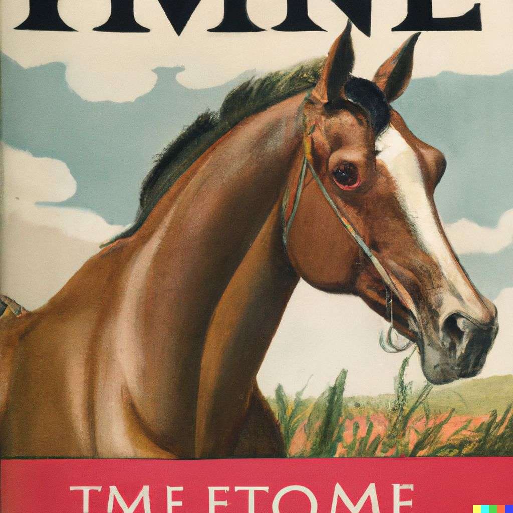 a horse, front cover of Time magazine, 1930